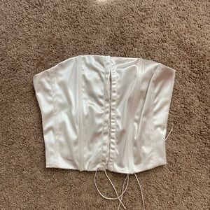 White Lace Up Corset